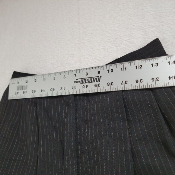 Evan-Picone Womens Black Pinstripe Wool Pleated Dress Pants Sz 10 Career Pockets - Picture 6 of 11